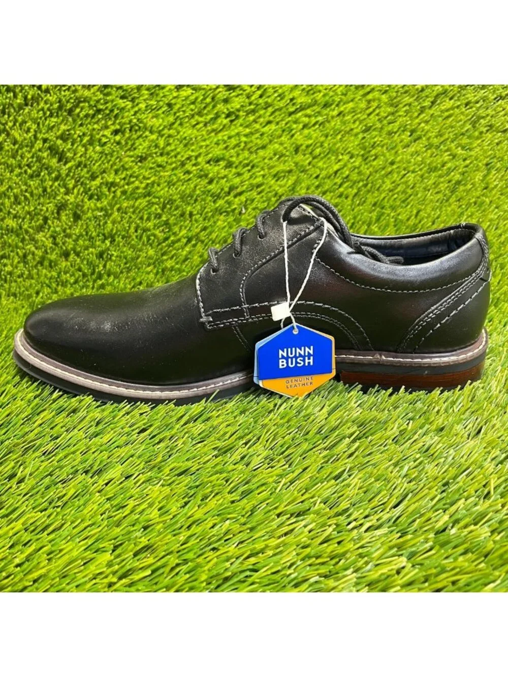 Nunn Bush Westfield Mens Size 8 Black Casual Classic Leather Oxford Dress Shoes